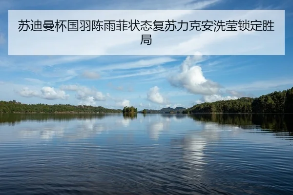 苏迪曼杯国羽陈雨菲状态复苏力克安洗莹锁定胜局