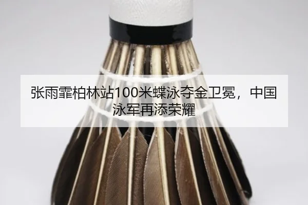 张雨霏柏林站100米蝶泳夺金卫冕，中国泳军再添荣耀